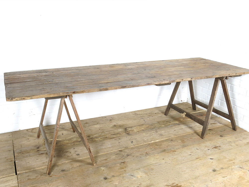 Rustic Trestle Table 